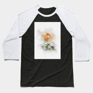 Yellow Rose Watercolor Baseball T-Shirt